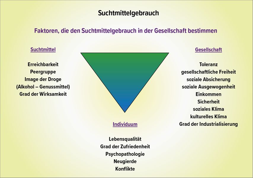 Faktoren, die den Suchtmittelgebrauch in der Gesellschaft bestimmen