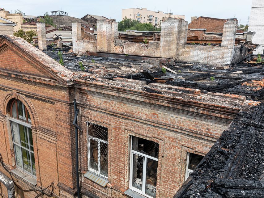 Städtisches Krankenhaus in der historischen Innenstadt von Charkiw